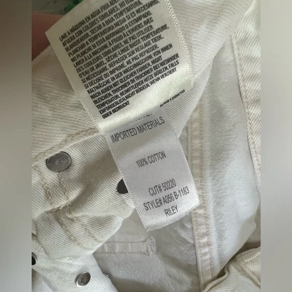 AGOLDE Riley High Rise Straight Crop in Escalate Women’s Size 23 White - Picture 5 of 5